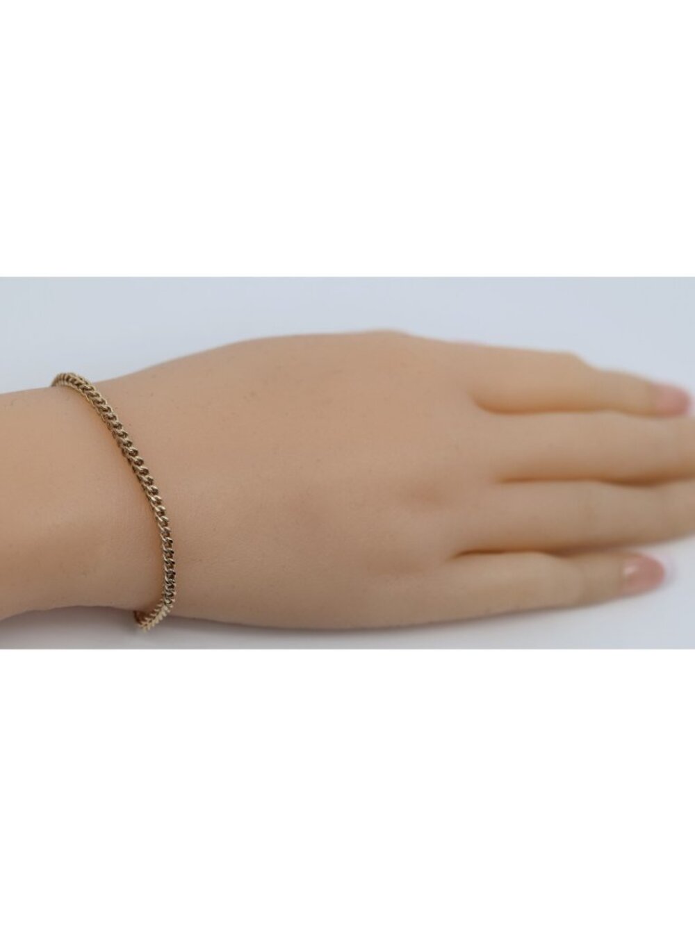 Beautiful 10K Karat Solid Yellow Gold Designer Franco Link Bracelet - 7" Length - Picture 6 of 13